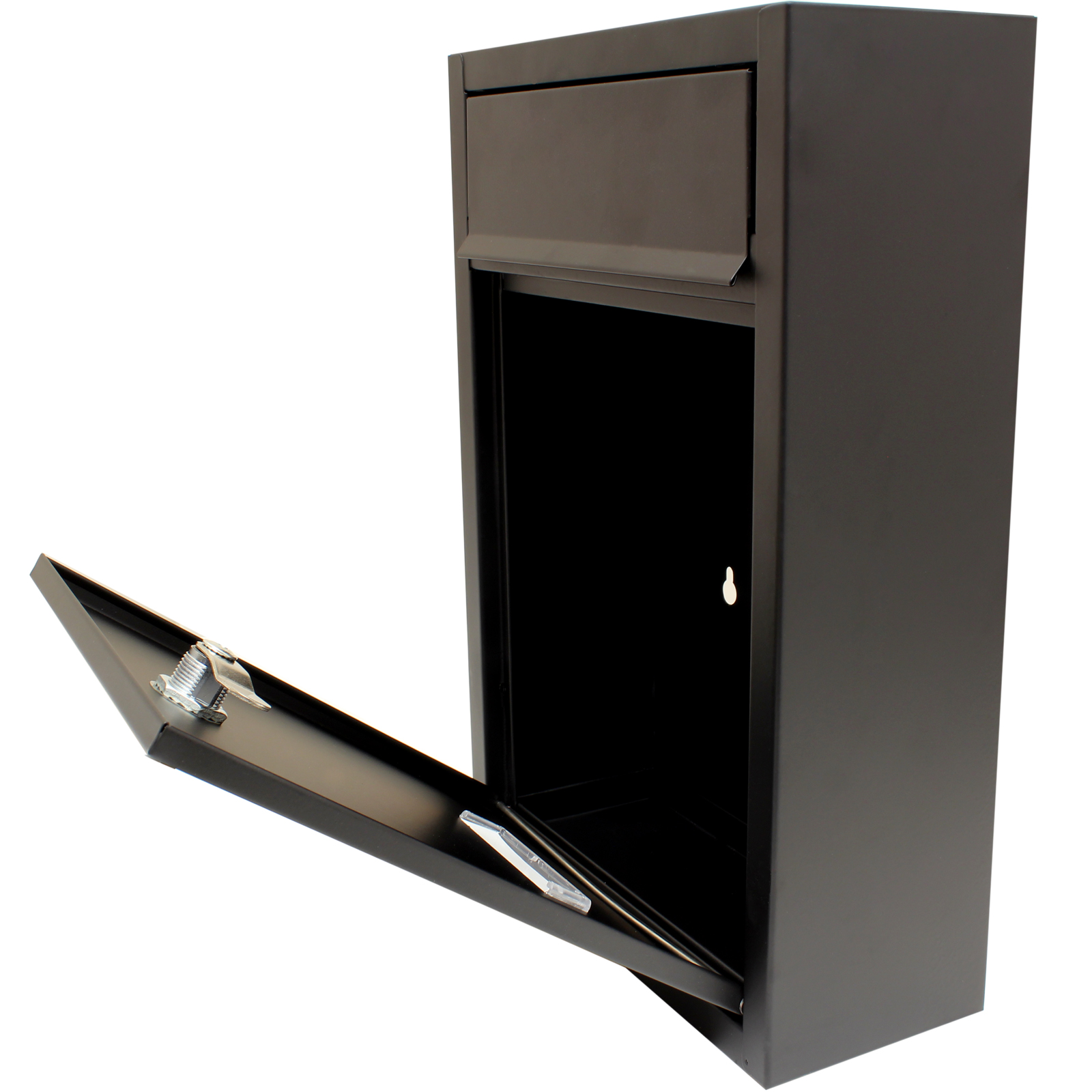 Hardcastle Lockable Black Wall Mounted Letter Mail Box Letterbox